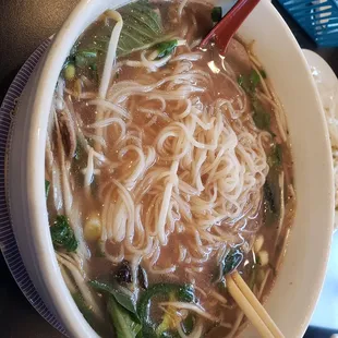 Pho, with sliced beef