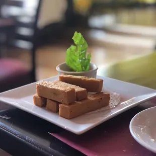 a plate of food on a table