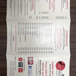 Menu front