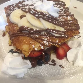 Breakfast Banana Berry Nutella French Toast