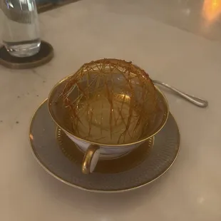 Can't remember the name of this dessert but it had a 'sugar cage' and was delightful