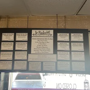 menu and prices as of 11/8/2022