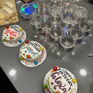 Birthday cakes