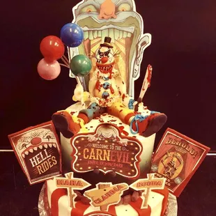 Evil clown Birthday cake