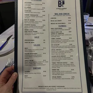 Dinner Menu