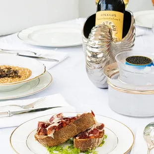 a table set for a meal