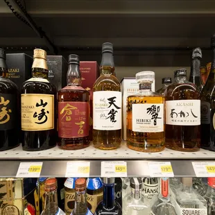 Japanese whisky and other fine liquors are always available. We also cary specialty bottles of alcohol in the back.