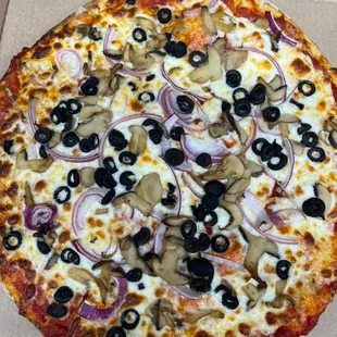 a pizza in a pizza box
