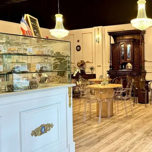 Lots of sandwiches, crepes, treats and beverages to choose from.