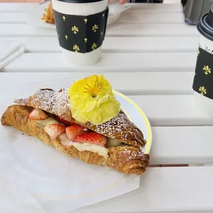 Strawberry croissant