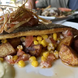 a plate of food on a table