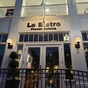 the front of the restaurant