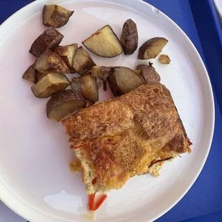 Breakfast Baked Egg Strata - Italian Sausage