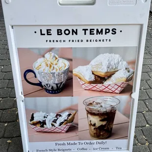 a sign for a french coffee shop
