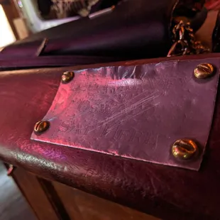 a close up of a purse