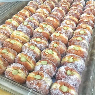 These pistachio cream bombolone are beyond amazing!!!! I have an upcoming date with these donuts. Join me?