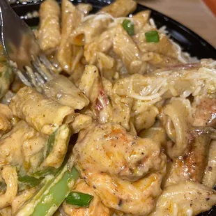 Jace's Blackened Chicken Pasta with Alfredo Sauce