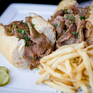 Latrelle's Roast Beef Po'boy Dressed with French Fries