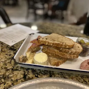 Meat and cheese plate. The pork and trout rilletes were my favorite