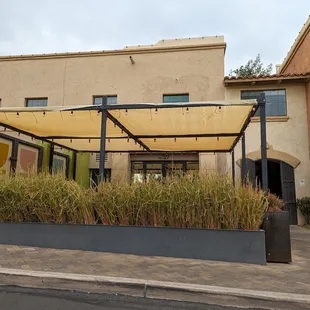 Le Buzz patio (this isn't the most flattering shot, unfortunately -- it's a nice space!)