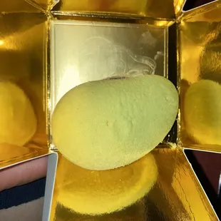 Mango Mousse with Black Currant Filling/