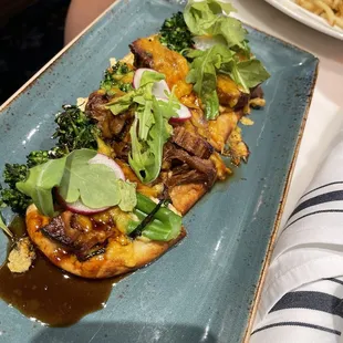 Pork belly flatbread