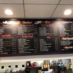 New breakfast menu as of 03/27/2018.