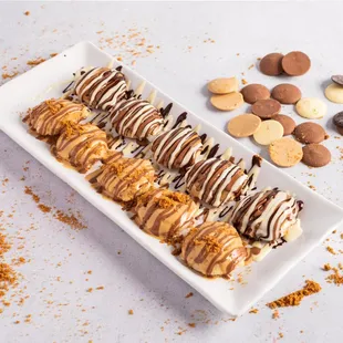 Half Belgian Half Lotus mini pancakes