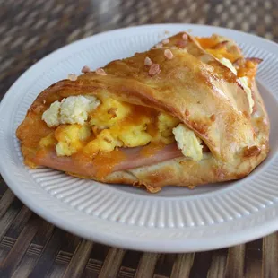 Exclusive-The Triangle big Bacon, Egg &amp; Cheddar cheese Danish