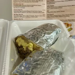 Philly Cheese breakfast burrito was over 1.5lbs!!!!