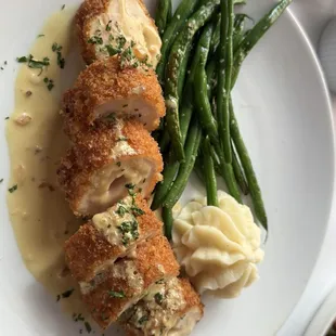 Stuffed chicken roll.