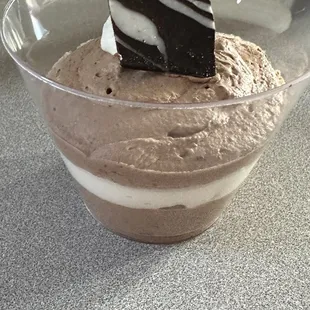 Chocolate mousse dessert