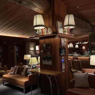 the living room of a lodge