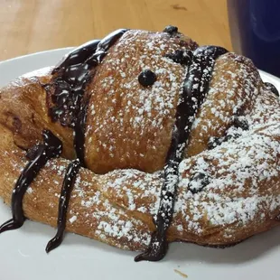 This chocolate croissant proved a bit tough, but tasted good.