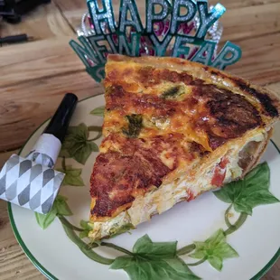 Green chile quiche, for New Years day breakfast.