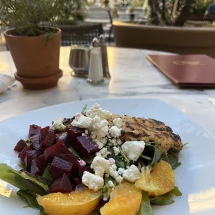 Beet /chicken salad.