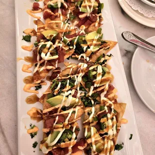 Le Chateau: Ahi Wonton Nachos appetizer, $11, recommended!