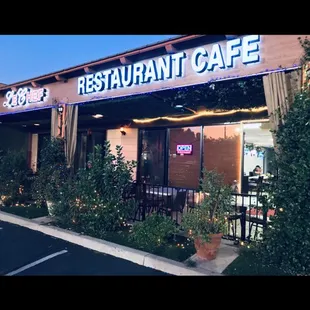 Front the restaurant