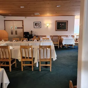 Inside seating.