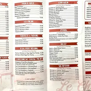 Menu - September 2022