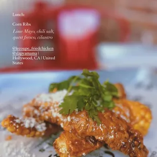Corn Ribs - Lime Mayo, chili salt, quest fresco, cilantro