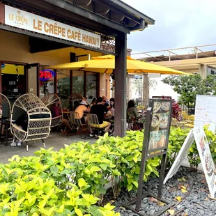 Outside view of the café:) we have lot of inside seatings for big groups and a private balcony for couples !!!