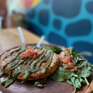 Chicken and pesto omelette