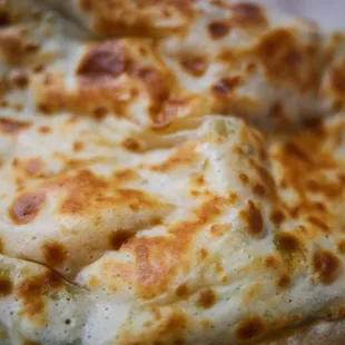 Close-up of the crepe (note bubbles)