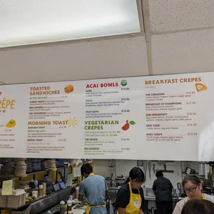 Large extensive menu