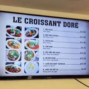 Half of their kitchen menu