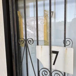 Not open to public sign