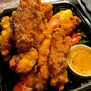 Fried king crab