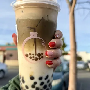 Tiramisu Hojicha Latte (Oat Milk)