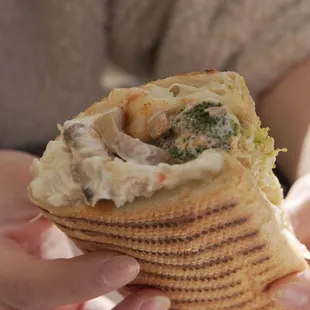 That Hot Chicken Broccoli Mushroom Sandwich got me sweating sauce I'm hungry staring at it